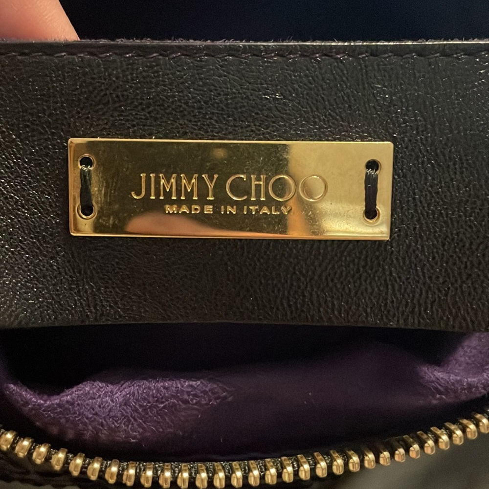 Jimmy Choo Python Leather Shoulder Bag - Picture 3 of 4